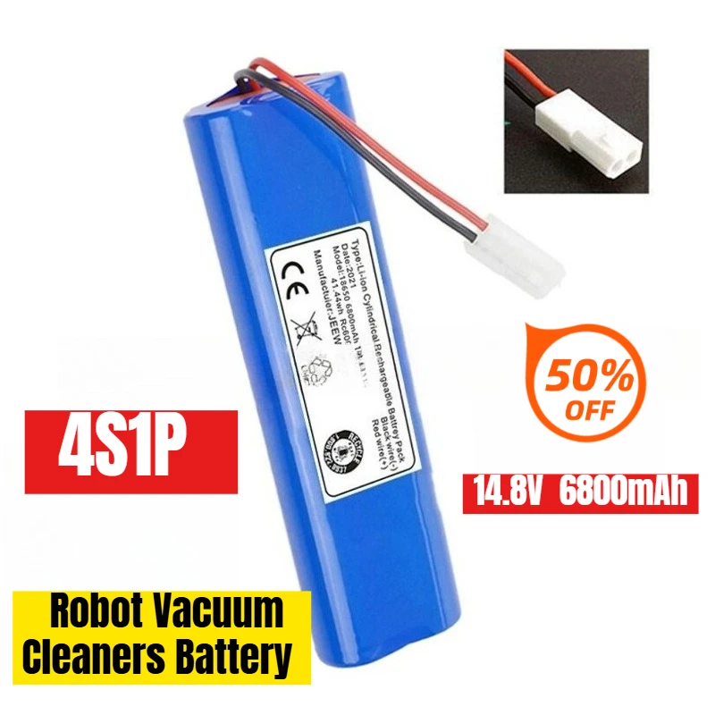 

14.8V 4S1P 6800mAh Replacement Battery for Robot Vacuum Cleaners Battery