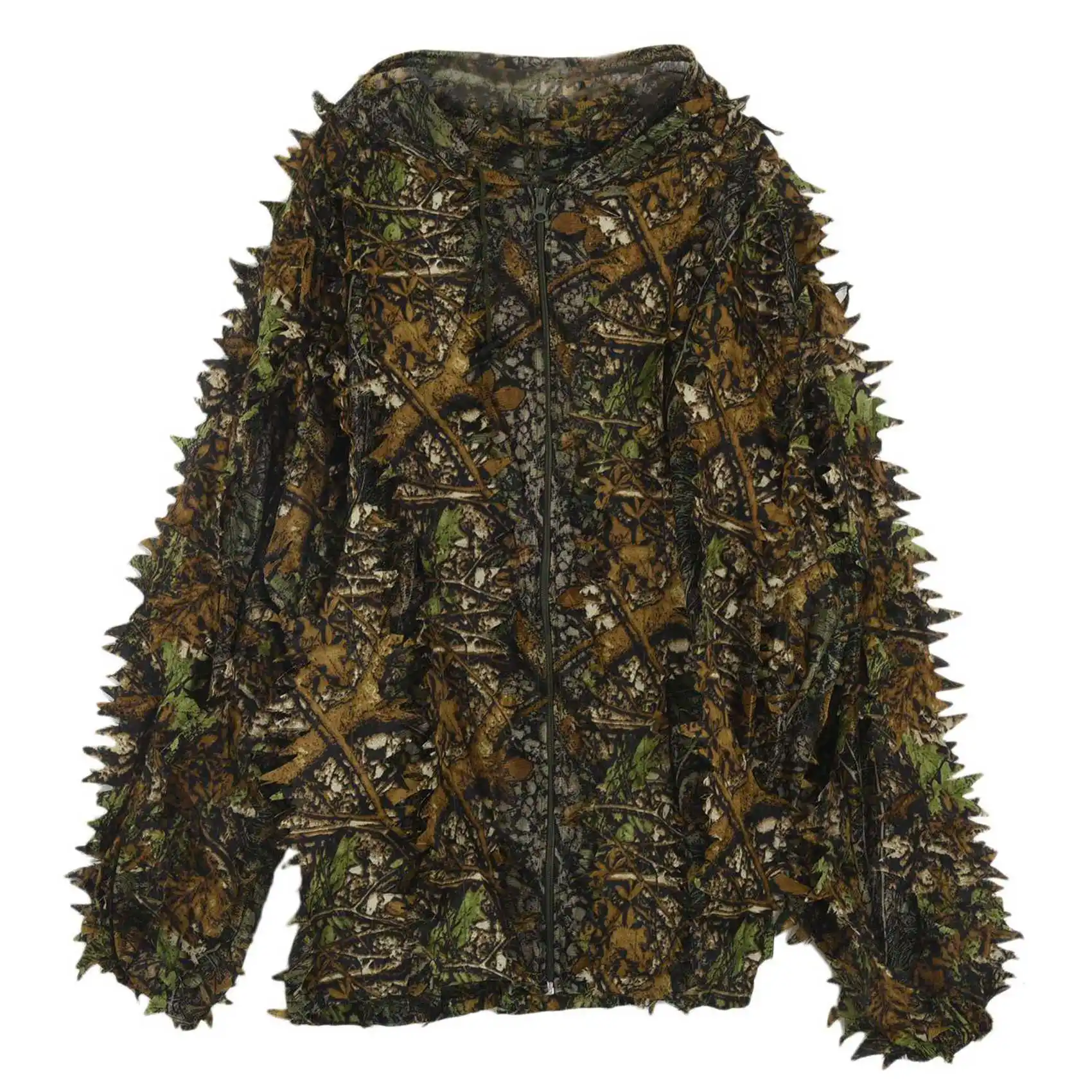 4X ثلاثية الأبعاد ورقة الكبار Ghillie البدلة الغابات كامو/التمويه صيد الغزلان المطارد في-[Cilae]