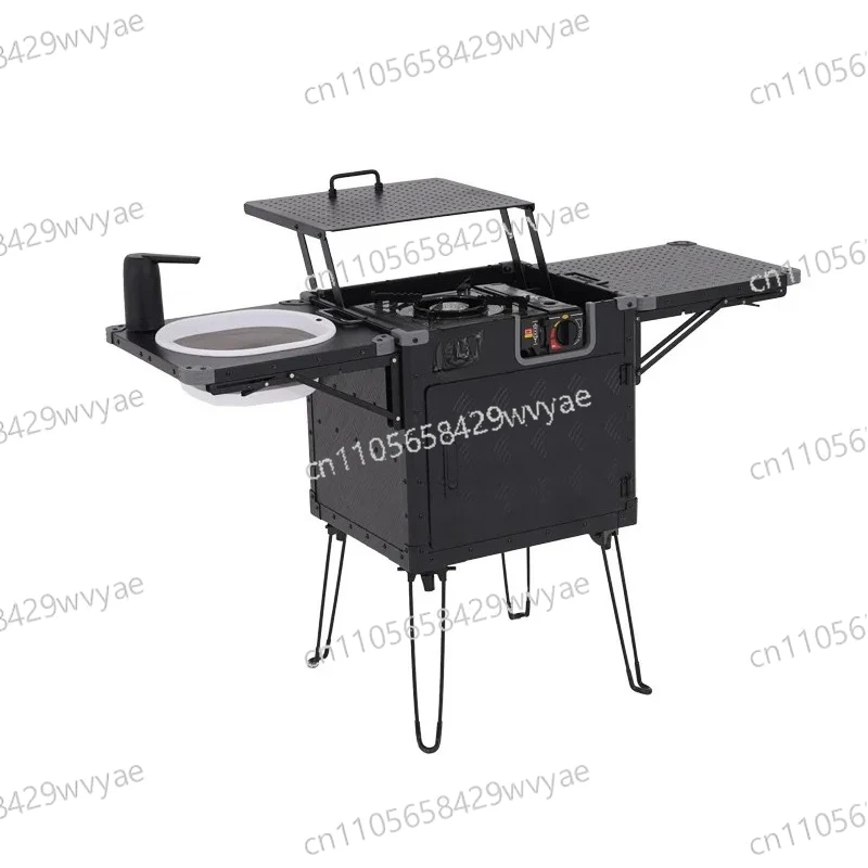 

Portable Car Folding Kitchen, Hiking Camping Cooking Set, Camping Kitchen Box, Cooking Utensils, Desktop Stove