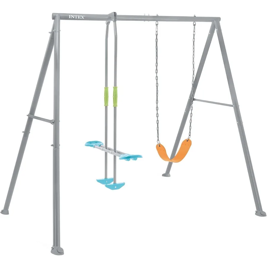 

Heavy Duty Backyard Feature Swing Set with Multiple Seating Options Durable Steel Frame WeatherResistant Materials Ideal for Fa