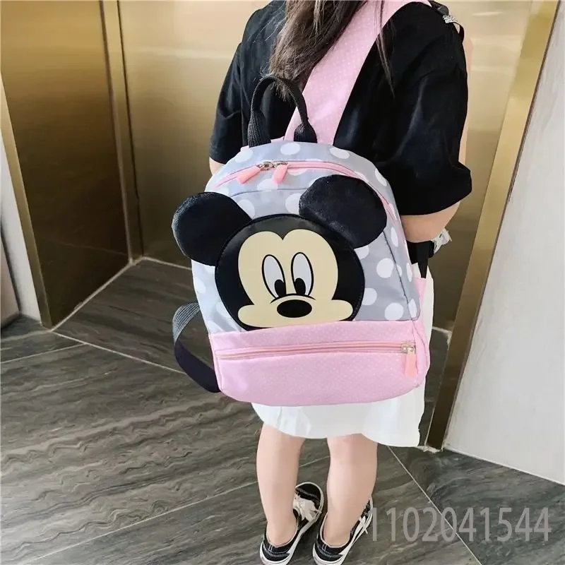 MINISO-Mini sacos escolares para meninas, bonito Minnie Mouse Bag para crianças, jardim de infância pré-escolar, mini mochila, frete grátis