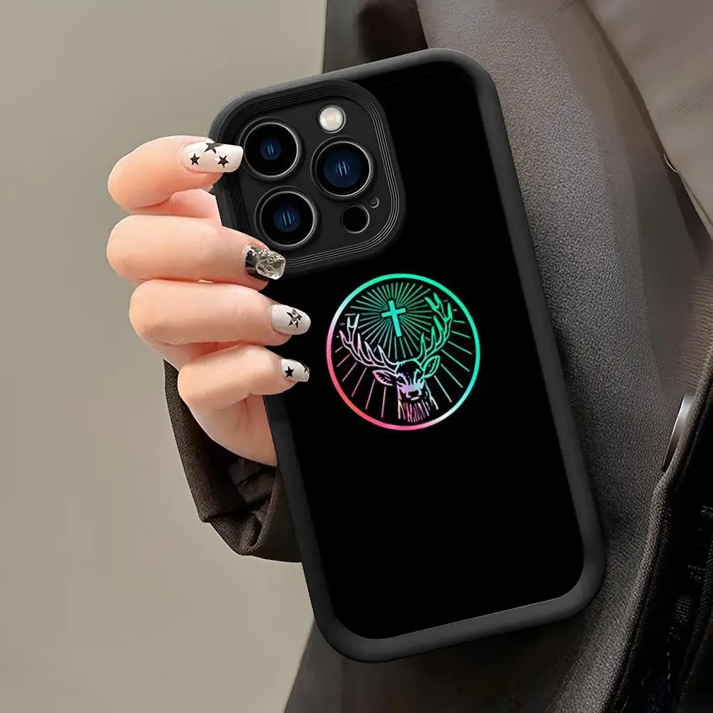 Jagermeister شعار جراب هاتف آيفون 16 15 13 12 14 Puls Max Mini Pro زاوية العين سلم لينة غطاء الهاتف الذكي من البولي يوريثان #6