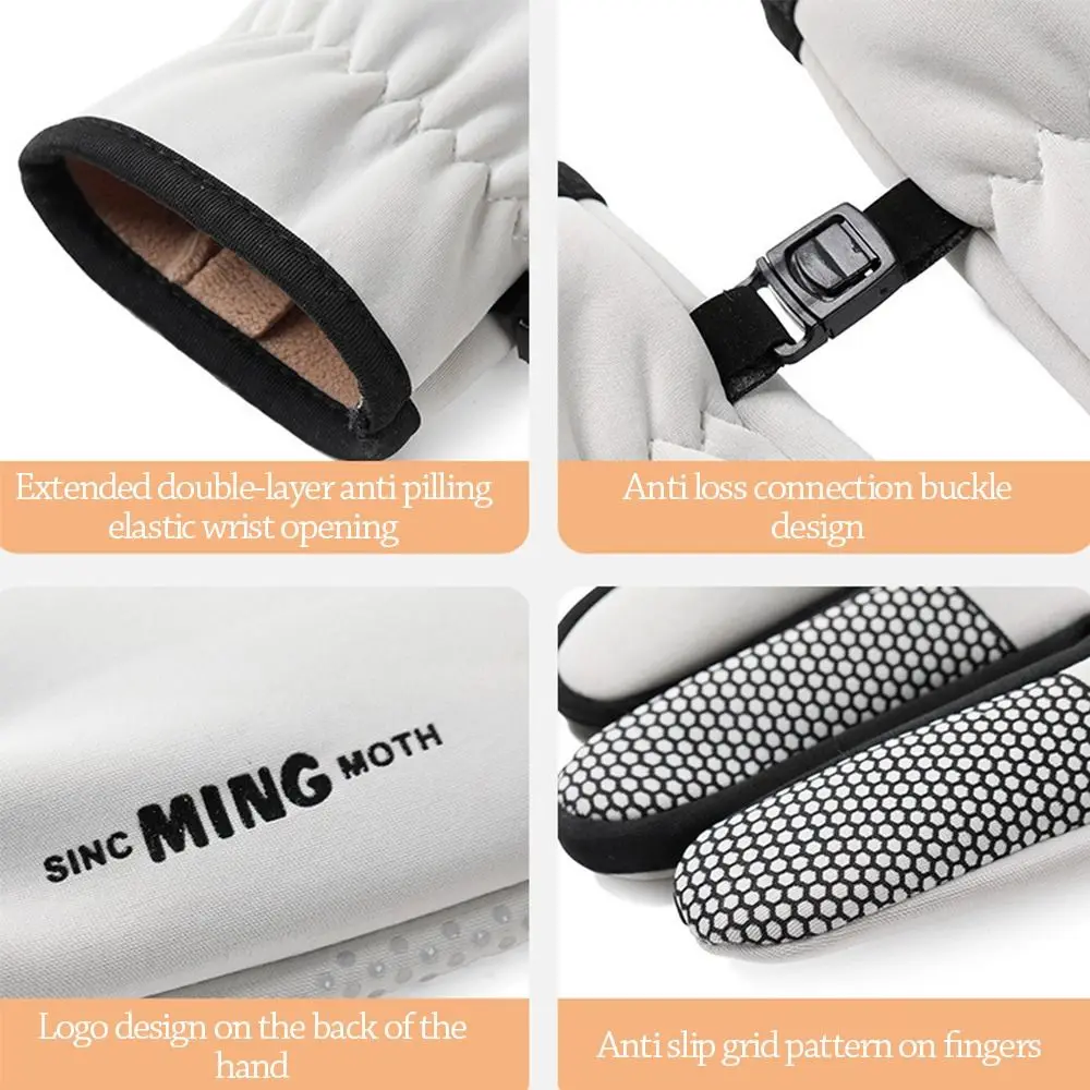 أزياء الشتاء الدافئ قفازات نونسليب بطانة الصوف قفازات ركوب الدراجات الرياضة للماء لمس القفاز في الهواء الطلق #3