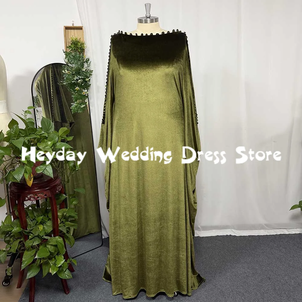 velour-green-oversize-custom-evening-dress-shipping-fee-difference-dedicated-link