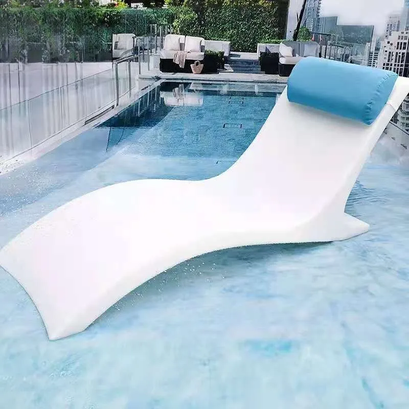 Outdoor Beach Chairs Hotel Clubhouse Pool Leisure Loungers Sun Chairs Color Lazy Chairs Water Filled Plastic Beach