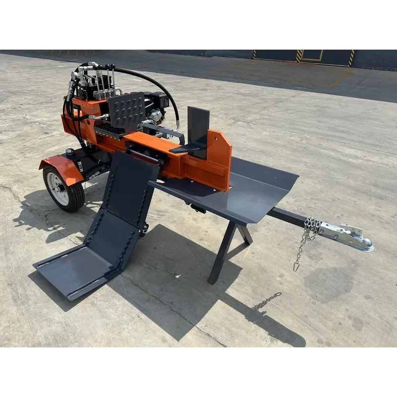 Crusher Rima Forestry Machinery 37TON Heavy Auto-Circle Valve Horizontal Hydraulic Log Splitter with Hydraulic