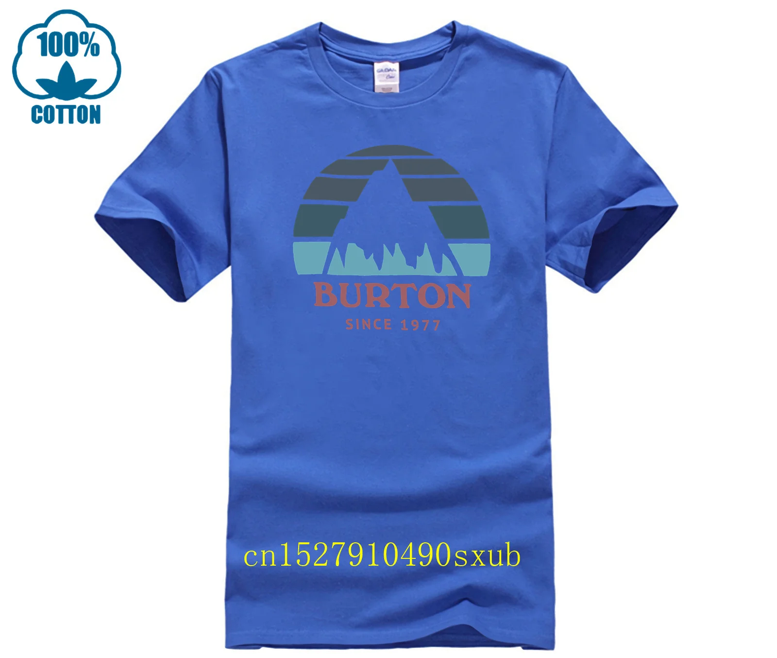 BURTON Funny Tee Shirt for Men Adult Crew Neck Short Sleeve T Shirts Adult Men\'s Plus Size 100% Cotton