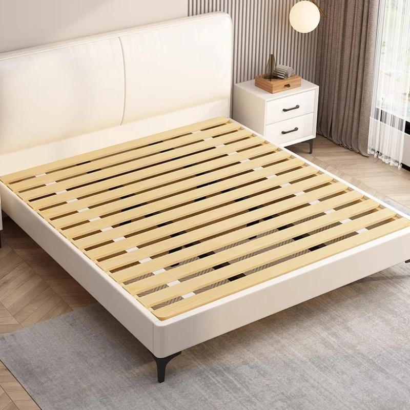 

modern Solid wood queen bed simple Home master bedroom double bed small apartment base de cama queen sleeping set furniture