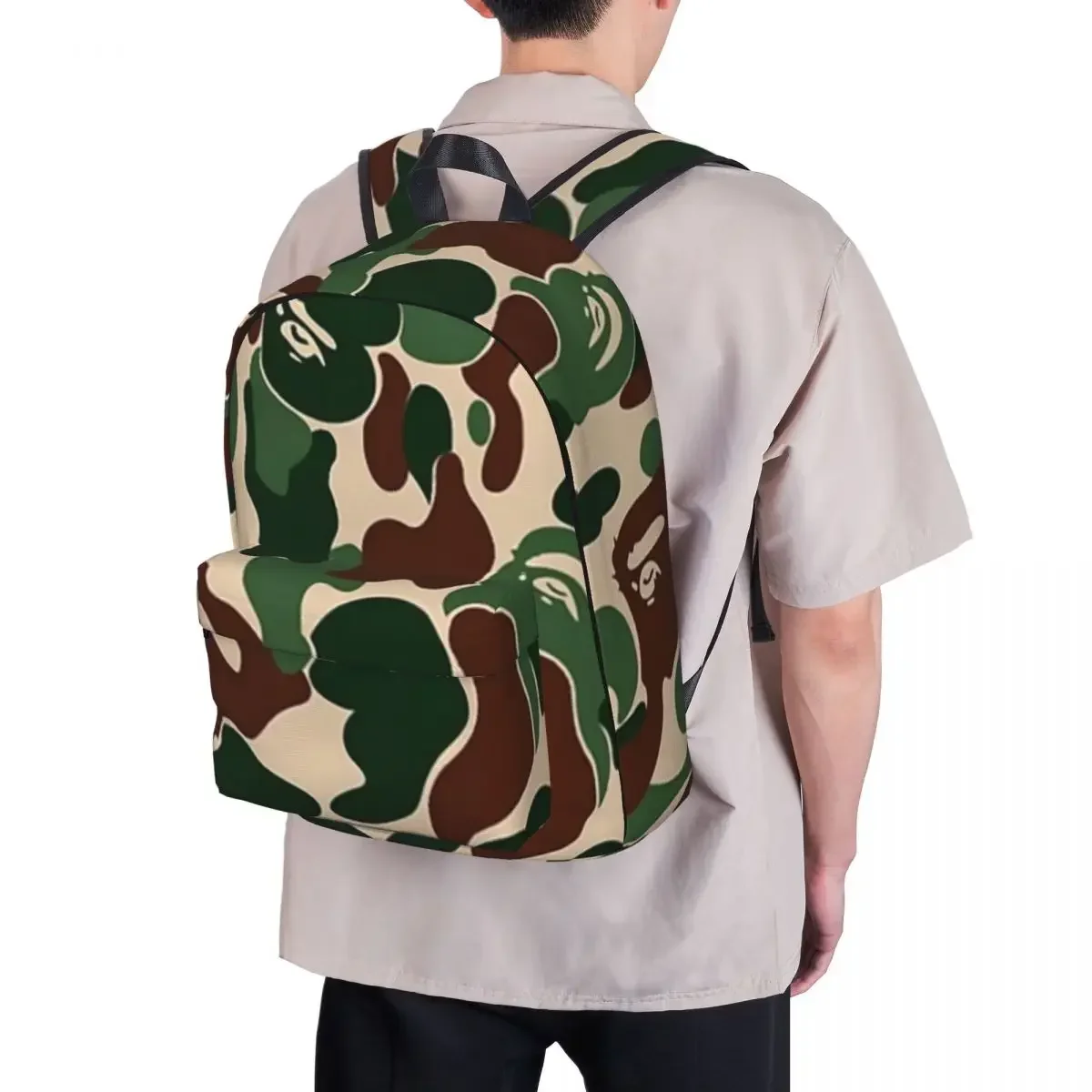 Mochila de camuflaje para mujer, bolso de hombro para niños y niñas, mochilas escolares de moda, portabilidad para computadora portátil