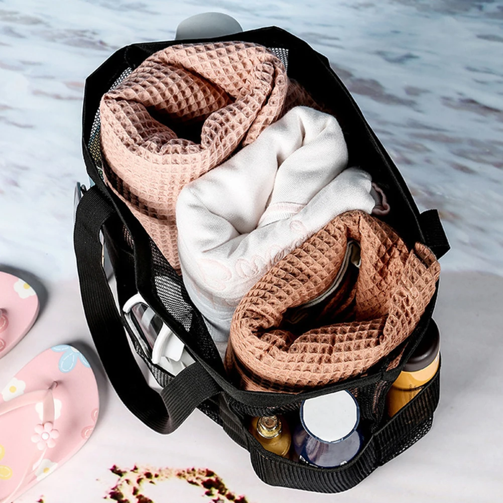 

Beach Bag Travel Toiletry Portable Shower Mesh Bathroom Essential Tote Polyester Storage ganizer Lightweight Practical