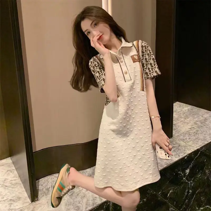 

Small Fragrance Style Polo Dress for Women in Summer New Small Temperament High-end Style Age-reducing Skirt