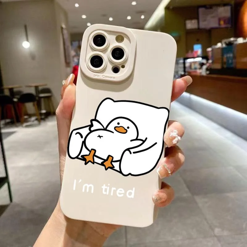 Cartoon-Enten-Muster Handyhülle für Samsung Galaxy S25 S26 A56 A15 A55 A54 A53 A36 A33 A26 Ultra S24 FE S23 Plus S22 S21 Cover