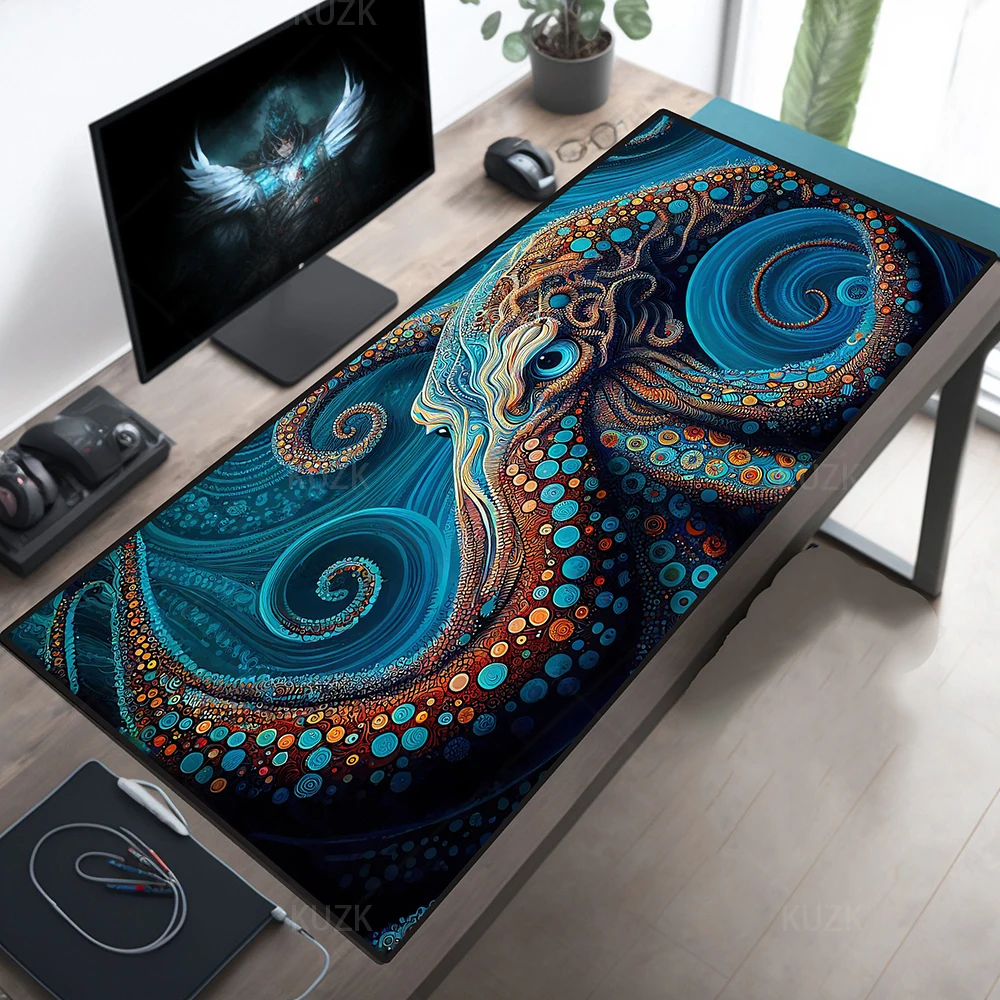 Grand tapis de souris Animal Desk Polymers, Dragon chinois financièrement, Tapis de bureau non ald, Extend Gaming, Anime Aesthetics Game, Tapis de