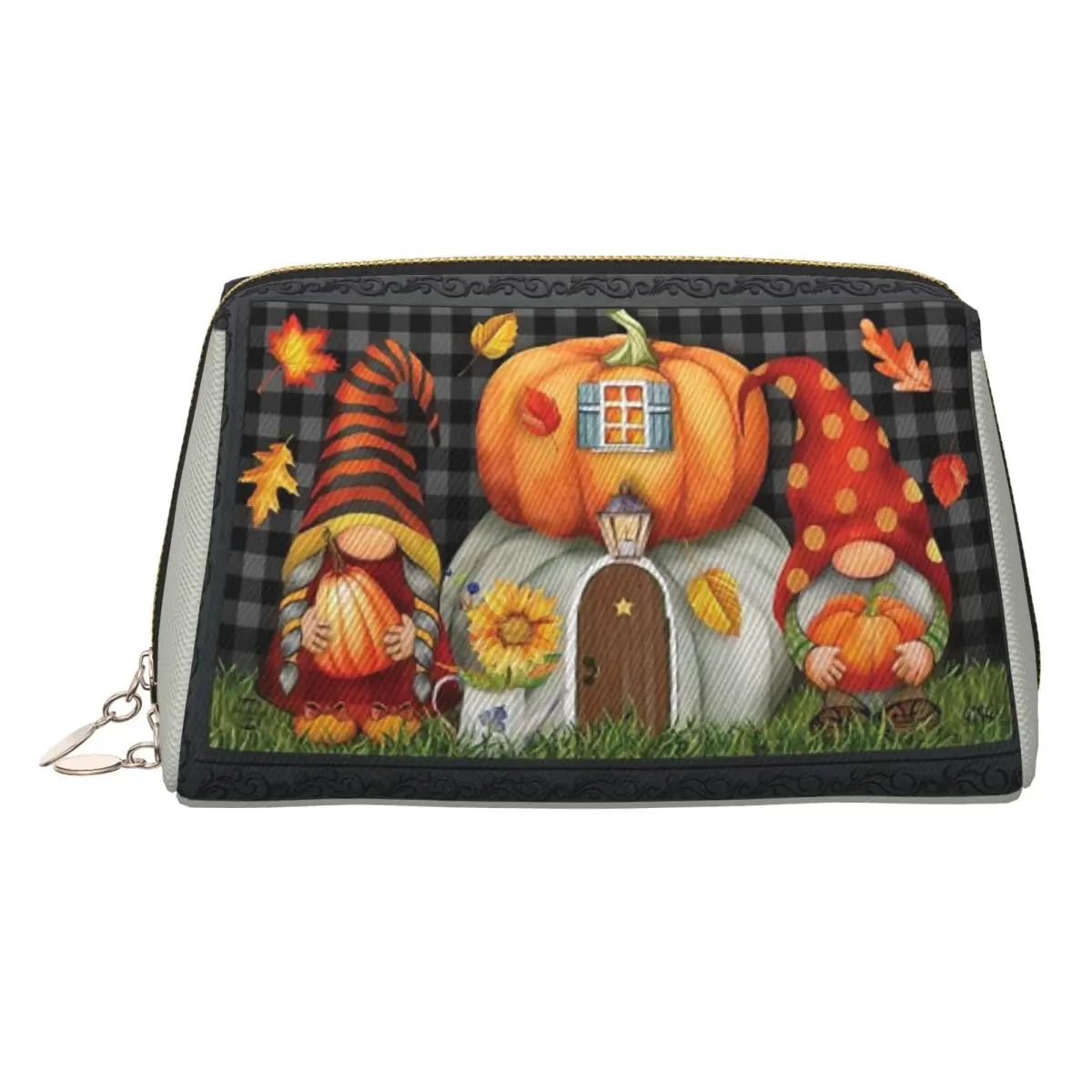 

Sunflower And Dwarf Pattern Women Cosmetic Bags Travel Makeup Organizer Pouch Toiletry Storage Dopp Kit Box