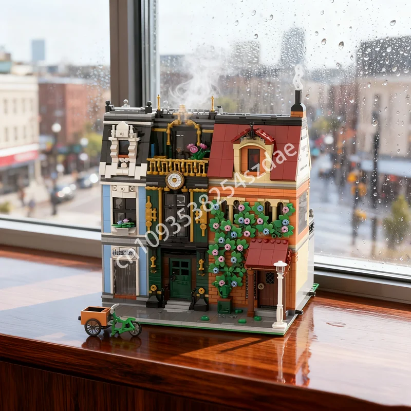 2526 قطعة MOC رقائق الأسماك و Haberdashery تيودور نموذج اللبنات البناء لتقوم بها بنفسك فكرة هدية الكريسماس ألعاب تعليمية الطوب