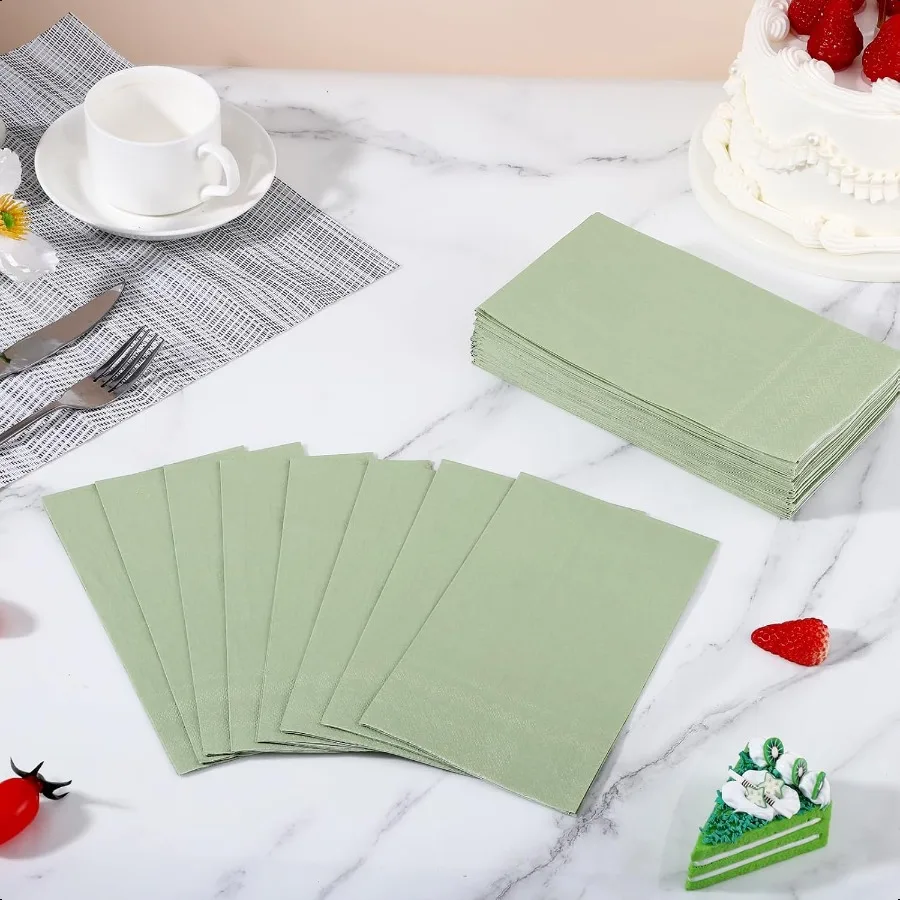 60 pezzi tovaglioli verde salvia tovagliolo da pranzo verde salvia pasquale tovaglioli da bagno decorativi per ospiti tovagliolo verde per matrimonio baby show
