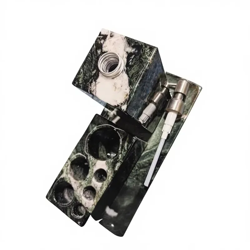 Polished natural marble home accessories for a modern and luxurious dressing table storage and decoration set