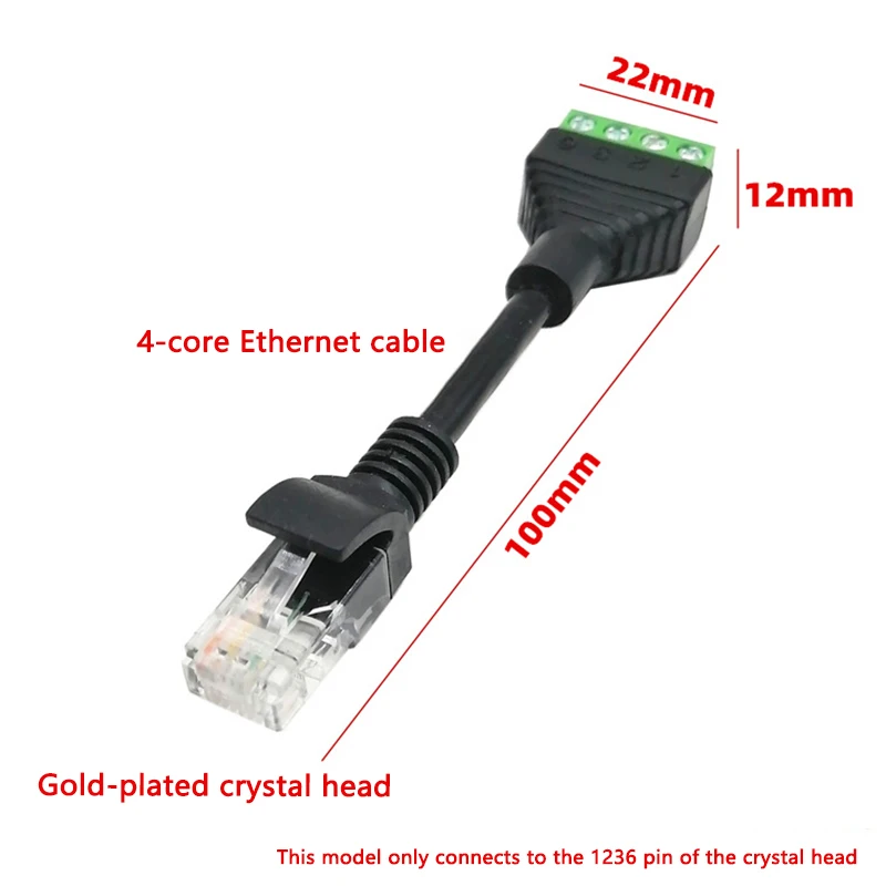 2 قطعة RJ45 إلى 4pin محطة RJ45 أنثى محطة كتلة كريستال رئيس محطة كتلة خالية من الضغط كريستال رئيس صافي كتلة نهاية