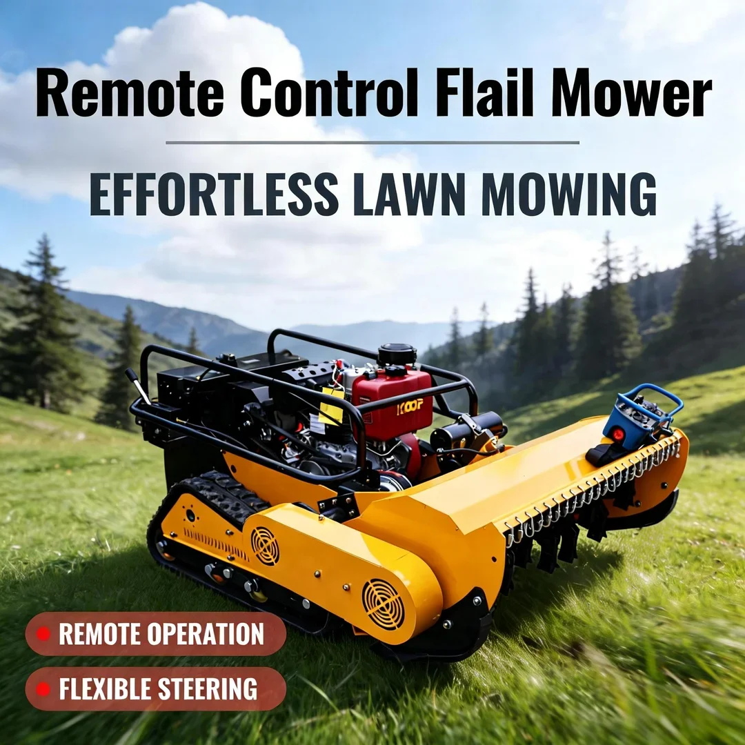 

Customized Commercial Home Robot Flail Lawn Mower Remote Control 800-1000mm Cutting Self-Propelled All Terrain