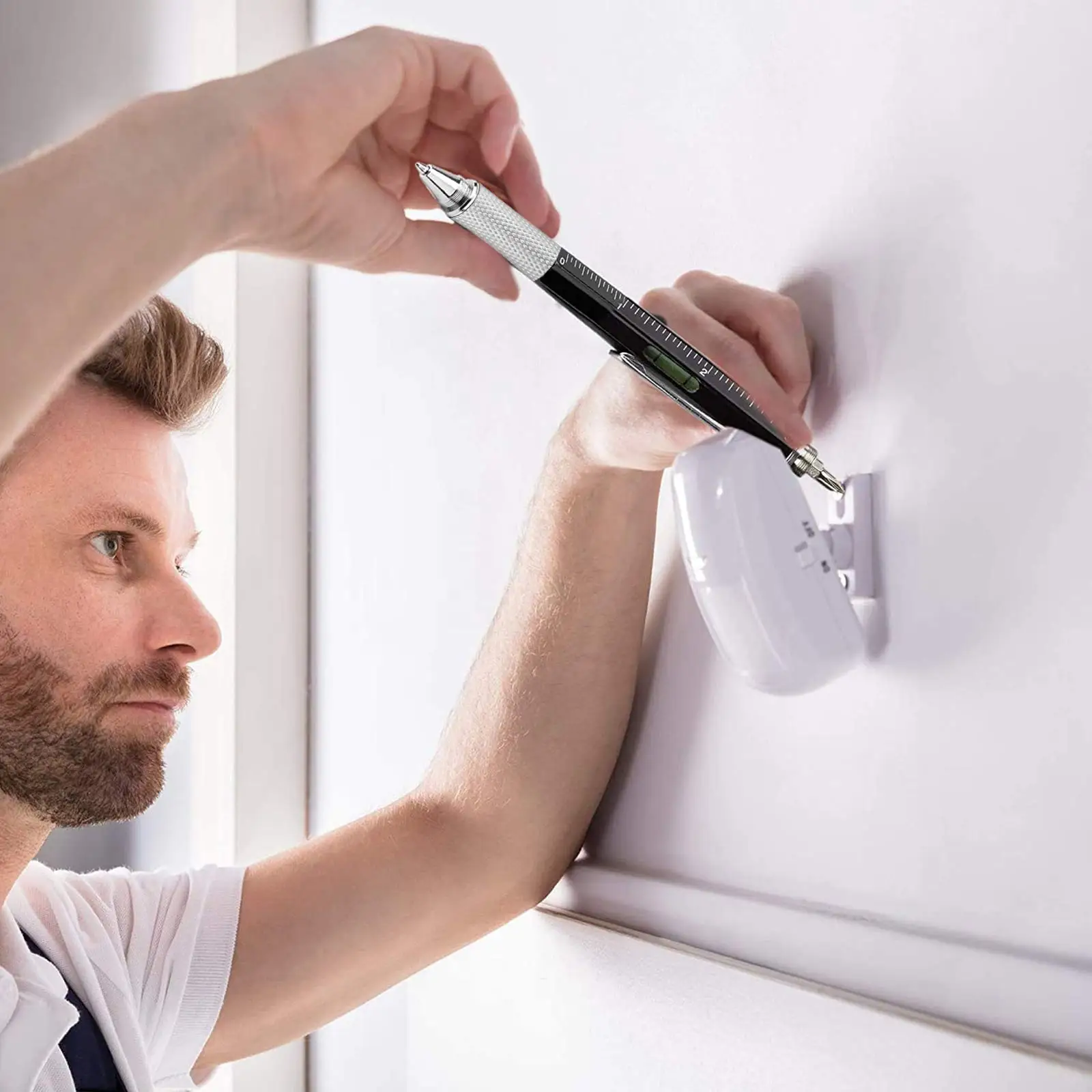 24Pcs Multifunction Ballpoint Pen with Handheld Tool Measure Technical Ruler Screwdriver Touch Screen Stylus Spirit Level