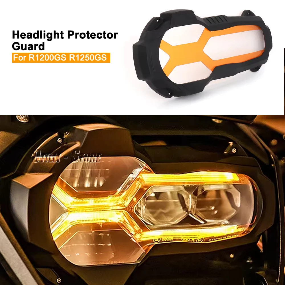 

For BMW R1200GS LC Adventuer R1250GS R 1200GS 1250GS ADVENTUER Motorcycle Headlight Protector Guard Orange Fluorescent Covers
