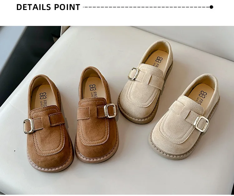 2026 Mädchen Flats Frühling Herbst Flache Slipper Schuhe für Kinder Mädchen Bequeme Weiche Wildleder Freizeitschuhe Schulschuhe Kinder – Detail 7