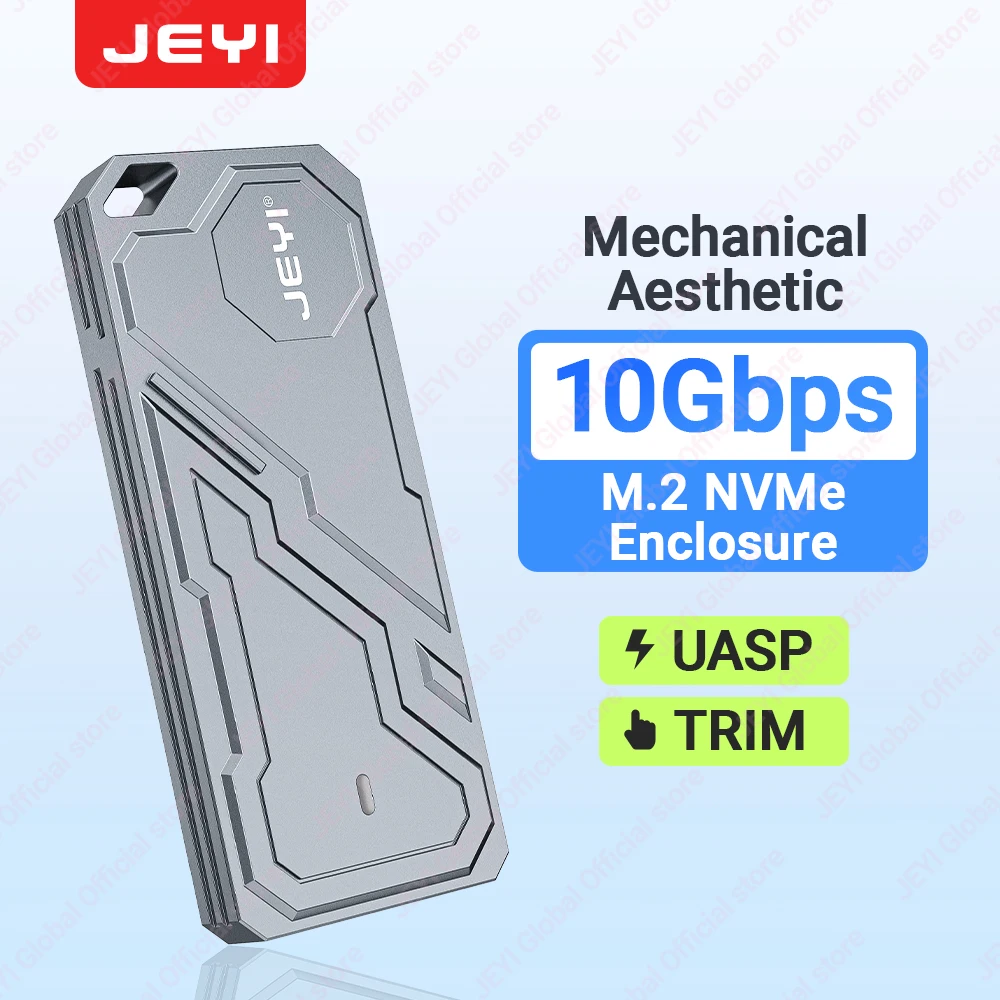 

Корпус JEYI M.2 2280 NVMe SSD (10 Гбит/с) RTL9210 с поддержкой чипа USB 3.2 Trim Корпус внешнего жесткого диска с алюминиевым корпусом Mecha