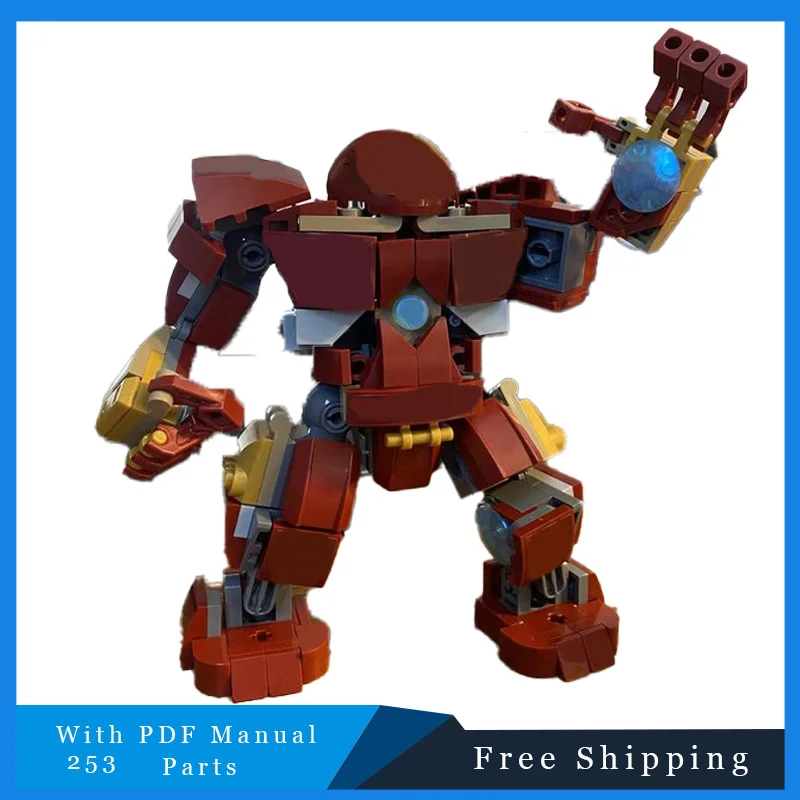 253-parts-creative-cool-red-armor-bricks-model-christmas-birthday-gift-diy-education-assembled-building-blocks-toy-for-boy-adult