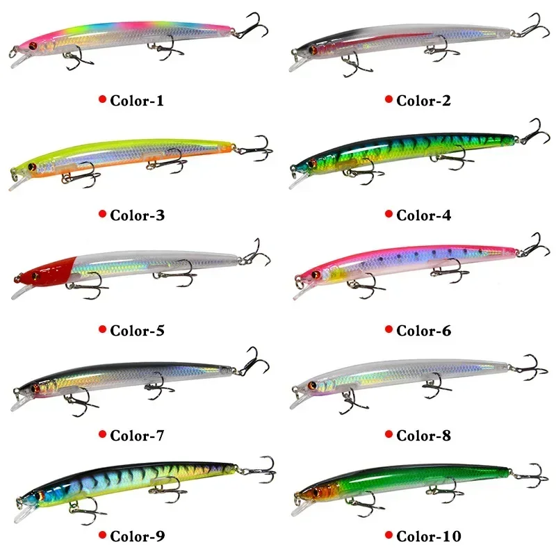 Langwurf-Minnow-Angelköder, 135mm/15,4g, Fliegender Fisch, Klassische Wobbler, Hartplastik-Crankbait – Detail 9