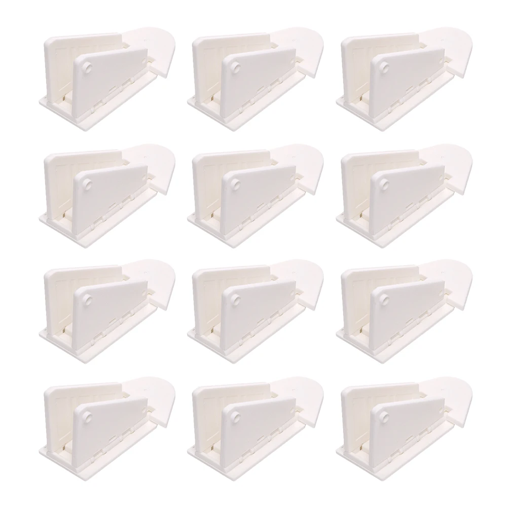 

12pcs Safety Lock Child Proof Plastic Cabinet Door Window Sliding Locks for Kids Easy No Punch Wide Application Hardware