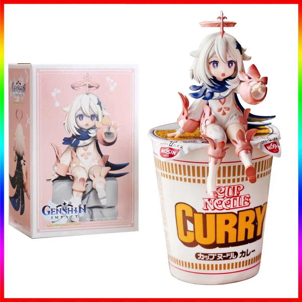 

Genshin Impact Paimon Klee Anime Figure 12CM PVC Collector Model Toy Gift For Fans Instant Noodle Pressure Relief Stress Cute