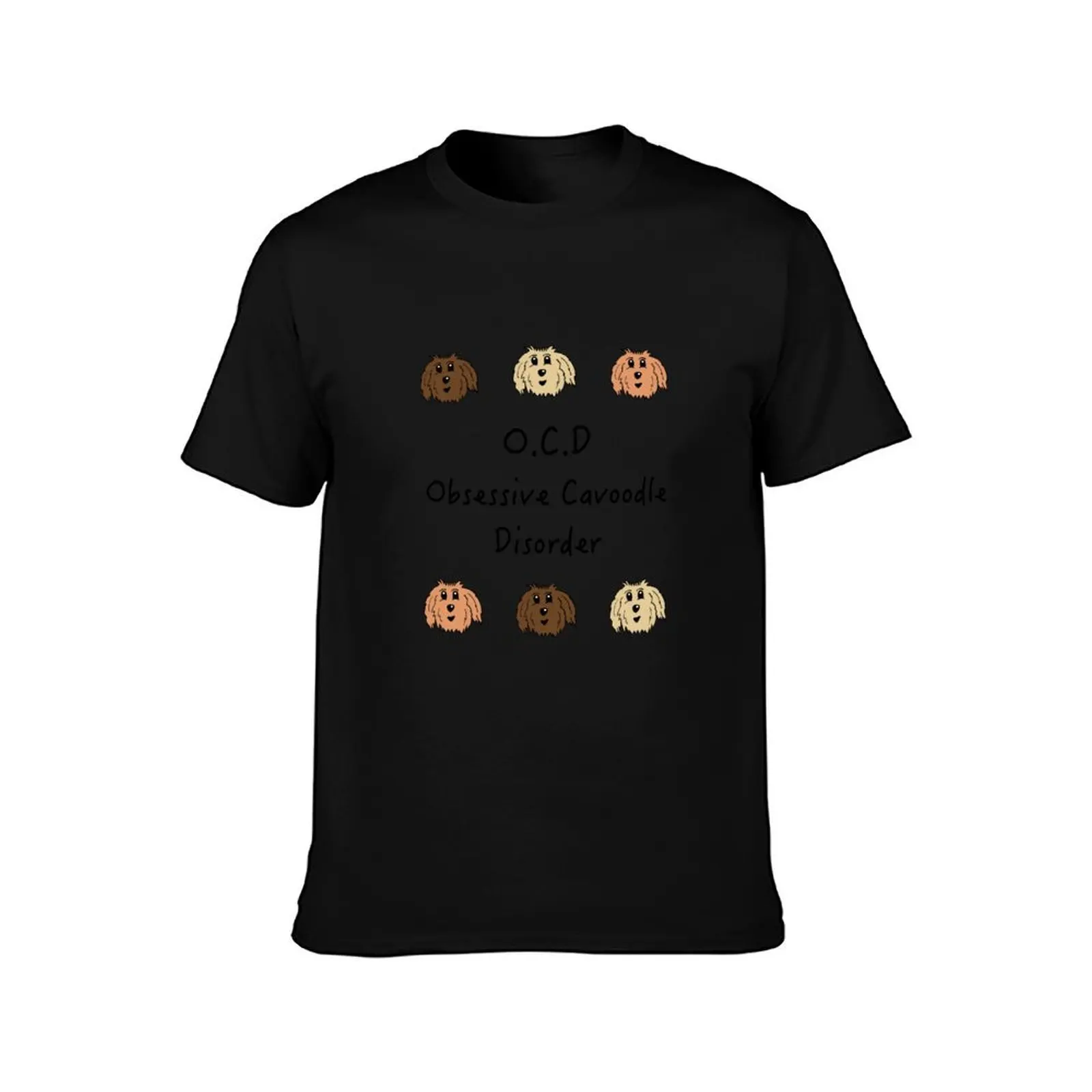 OCD Obsessive Cavoodle Disorder T-Shirt, Summer Casual Cotton Tee, Oversized Streetwear Tops, Vintage Graphic Print, 100% Cotton