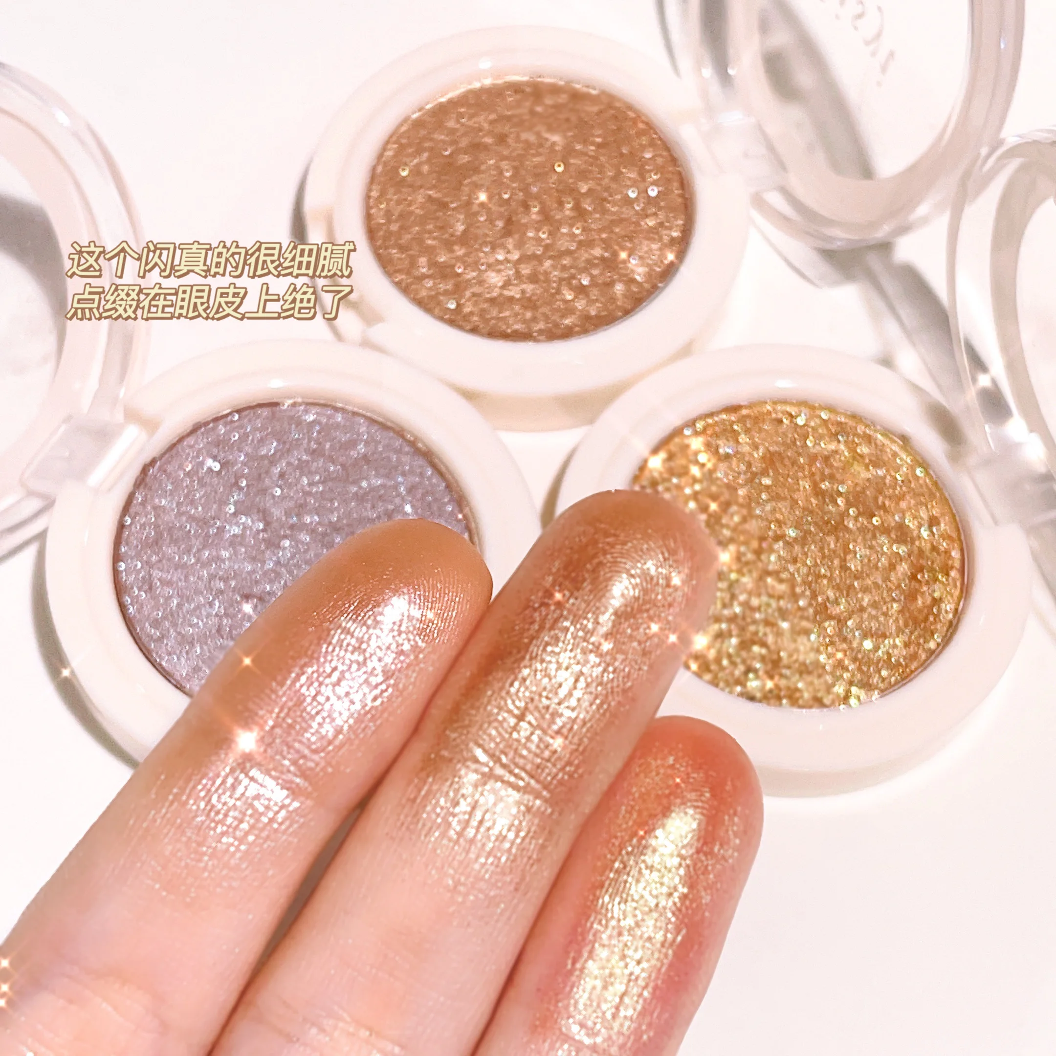 Monochrome diamond eyeshadow, pearl highlight brightening eyeshadow palette, bright and shiny eye makeup portable makeup