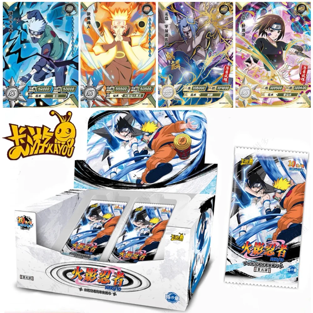 wholesale Genuine KAYOU Naruto Card Anime Figure Card Booster Pack Sasuke Collection rare Flash Card Children's hobby toys box