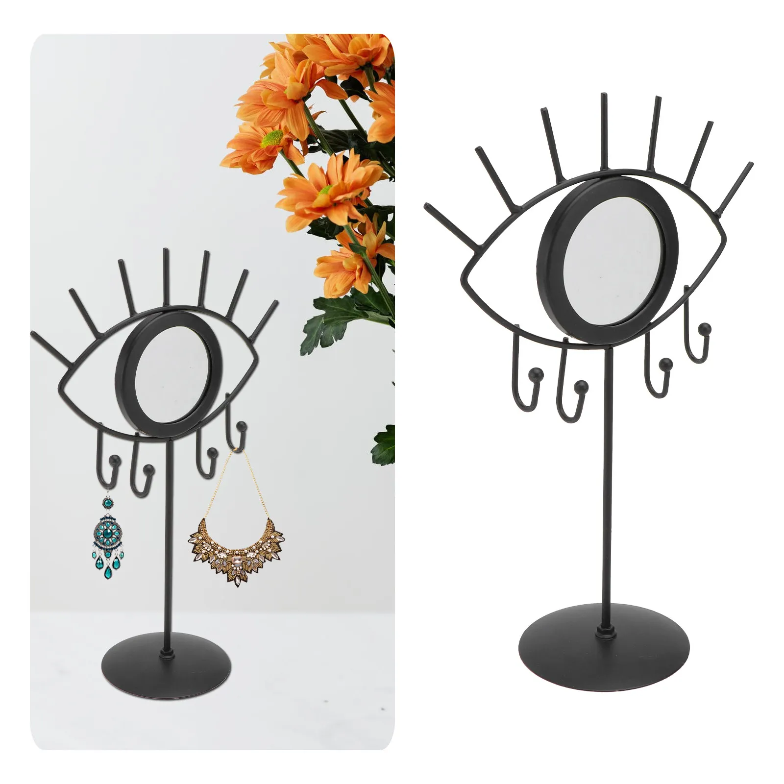 1Pcs Jewelry Holder Iron Earrings Display Rack Sturdy Organizer for Necklace Bracelet Bedroom Dresser Accessories