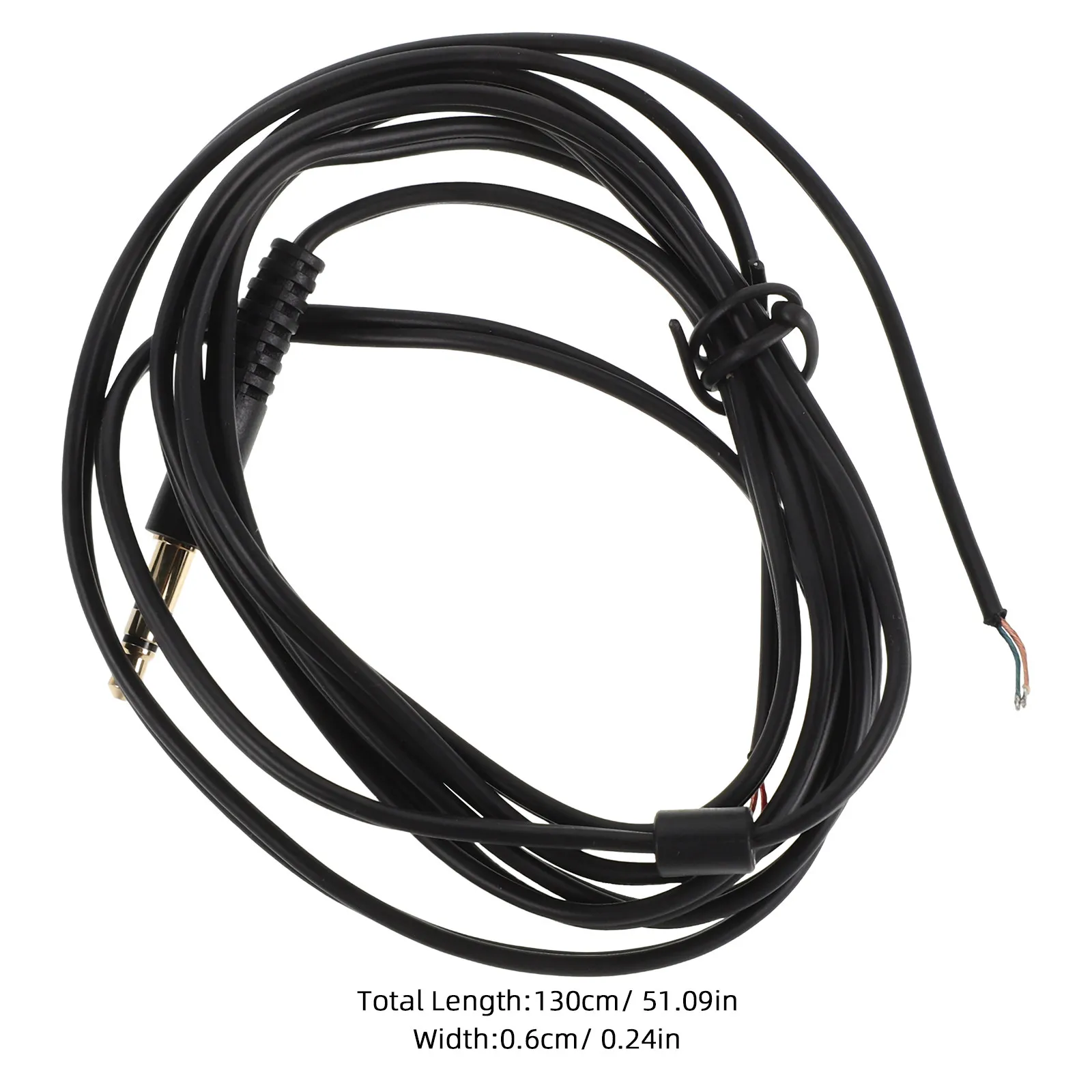 1.5m Earphone Replacement Wire 3.5mm Jack Headset Cord for DIY Headphone Cable Repair Audio Transmission Distortion Free view 2