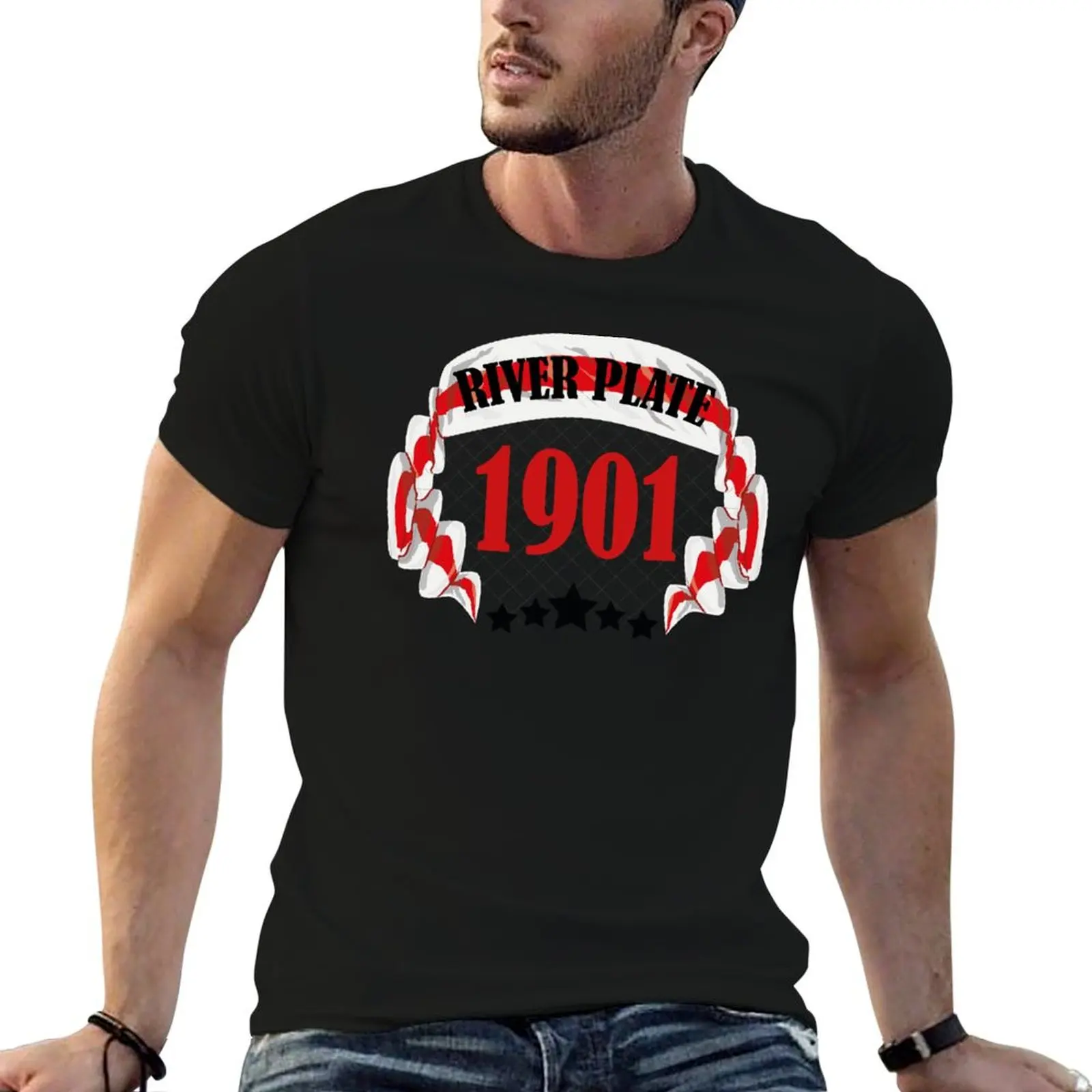 

river plate argentina 1901 T-Shirt cotton t shirts high quality t shirts for man graphic tees essential t shirt T-shirt