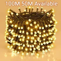 100M 50M Twinkle Star LED String Lights Waterproof 8 Lighting Modes For Outdoor Garden Yard Lawn Christmas Tree Festival Decor