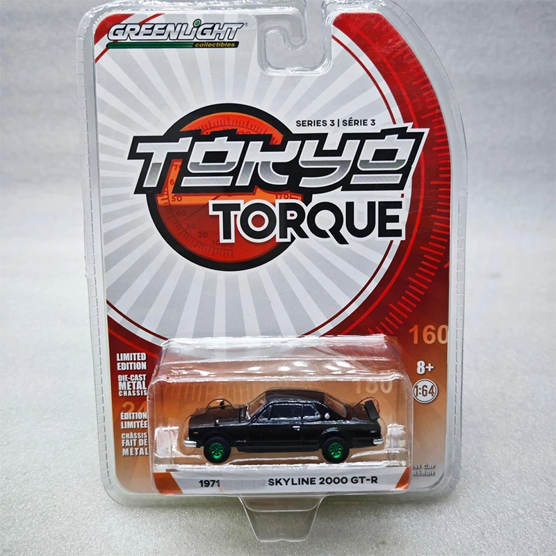 

Greenlight 1:64 Tokyo Torque Skyline 2000 GT-R Green Machine Series Alloy Die Casting Model Collect Ornaments