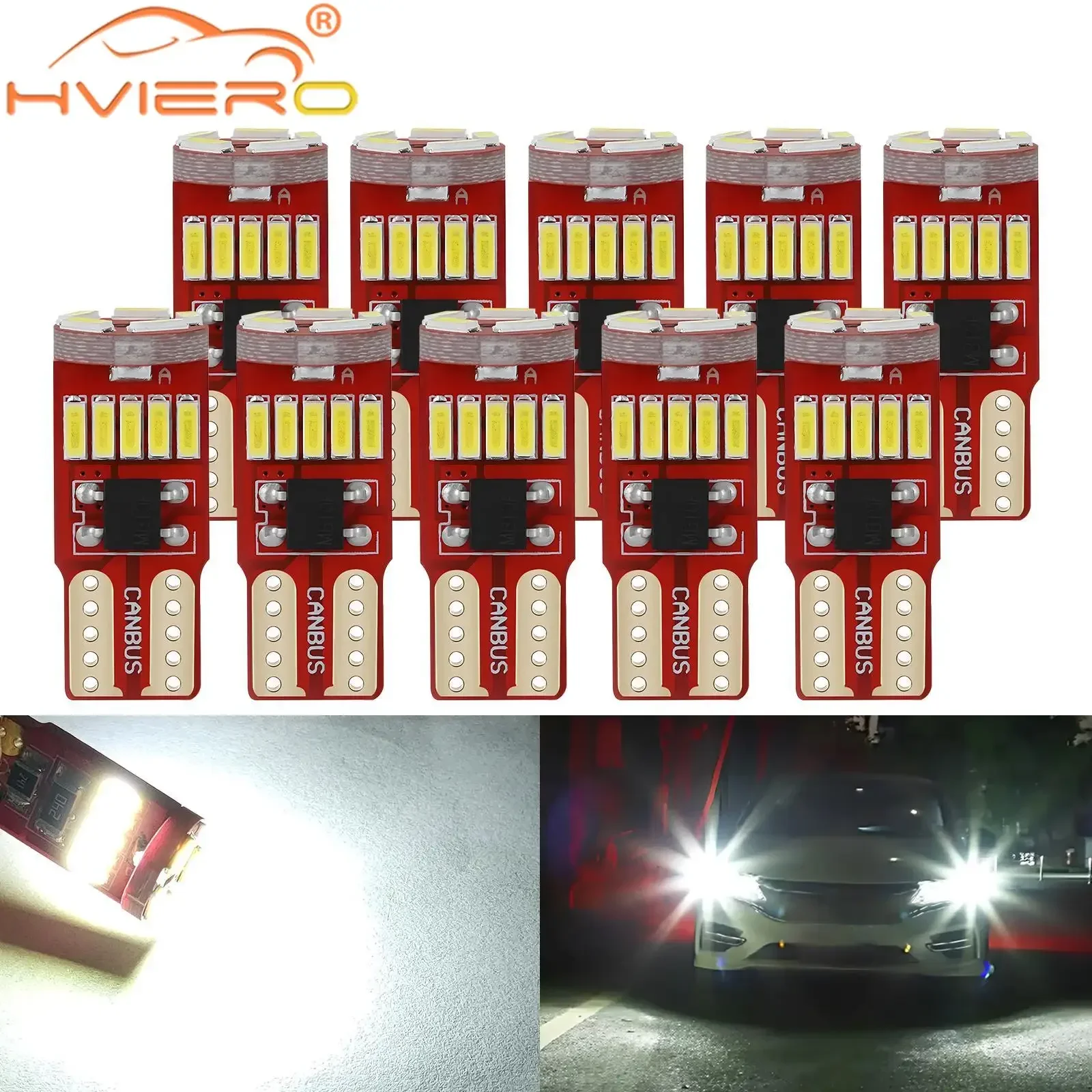 2/4/10PCS Car Side Marker Light Lamp T10 Canbus No Error Interior Bulbs 4014 15SMD LED Clearance Reading Dome Lights Indicator