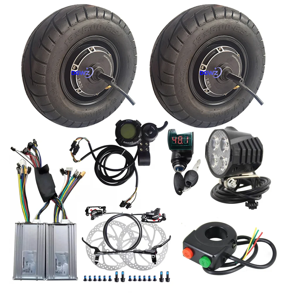 * for 13x5.0-6.5 13 Inch Fat Tire 60V 72V 3000W 4000W Brushless Gearless Disc Brake Scooter Electric Dual Hub Motor