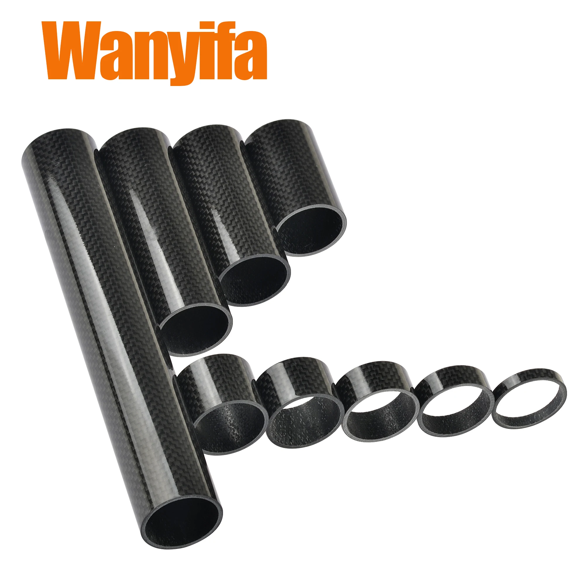 Wanyifa Full Carbon Fiber Gaskets 5mm-60mm Bicycle Fork Gasket MTB Headset Stem Spacers for Bicycle Accessories