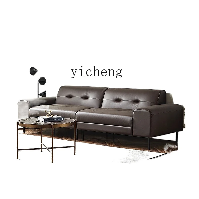 XL Creative Sofa Combination Living Room Genuine Leather Three-Seat Sofa Quiet Wind Split Sofa