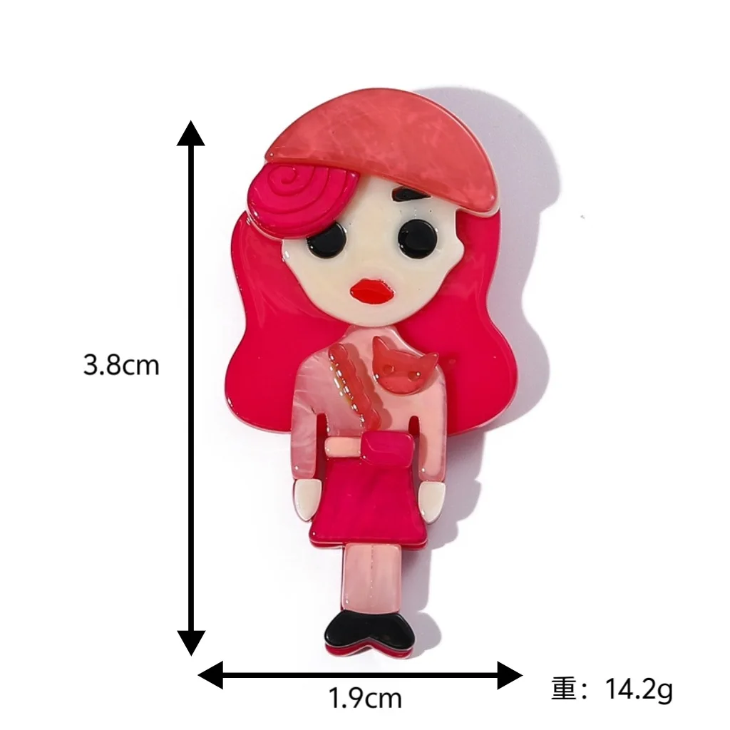 DIY accessories Christmas limited cartoon acrylic brooch, female versatile jewelry, cute girl style clothes, bag decoration whol