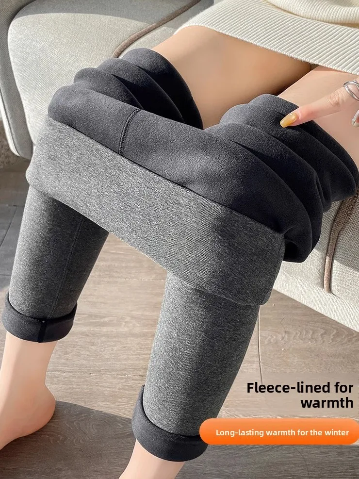 

Осень-зима, новые женские брюки для йоги больших размеров на подкладке, утягивающие брюки с высокой талией в полоску для глаз, эластичные хлопковые брюки