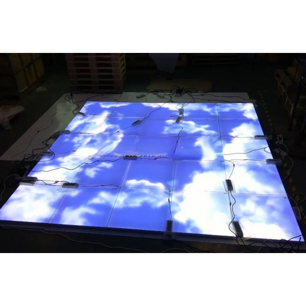 Lucernario da soffitto decorativo finto 20w 40w 30x30 60x60cm pannelli luminosi a Led senza cornice Sky 60x60