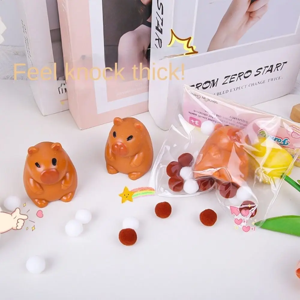 Soft Capybara Squishy Toy Sticky Party Favors Gifts Squeezing Toy Stress Relief Pinching and Decompressing Toy For Adult Kids