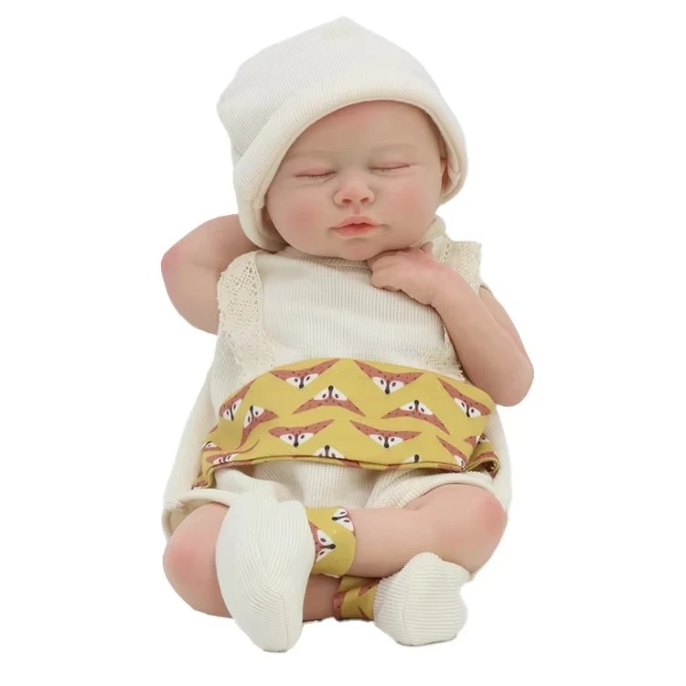 Girls 18inch Silicone Reborn Baby Doll Hyperrealistic Full Platinum Body Customized Color Fashion Doll DIY Toy