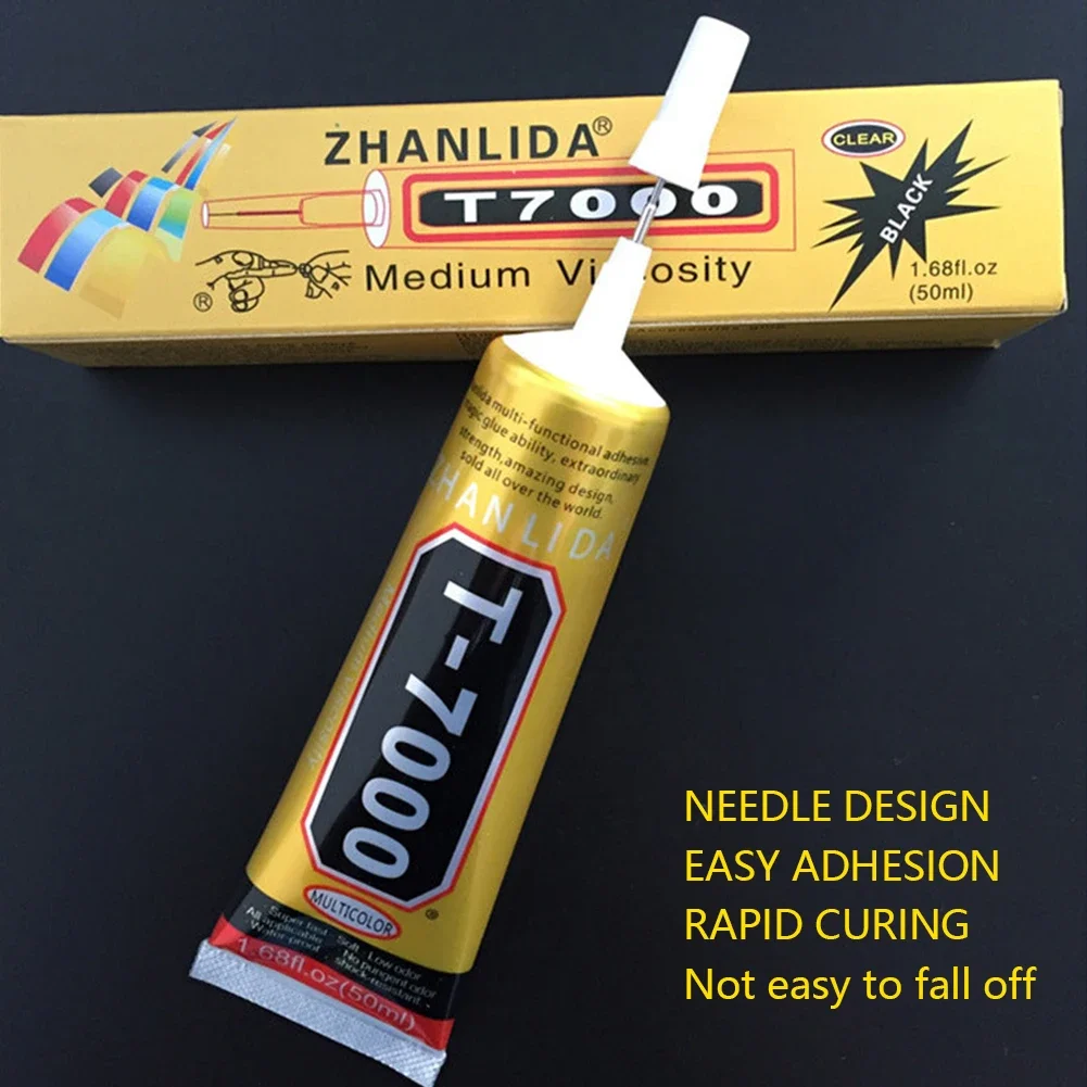 T7000 Black Contact Strong Repair Glue Mobile Phone Tablet Repair Adhesive 15ML 50ML Adhesives Glue with Fine Needle Outlet