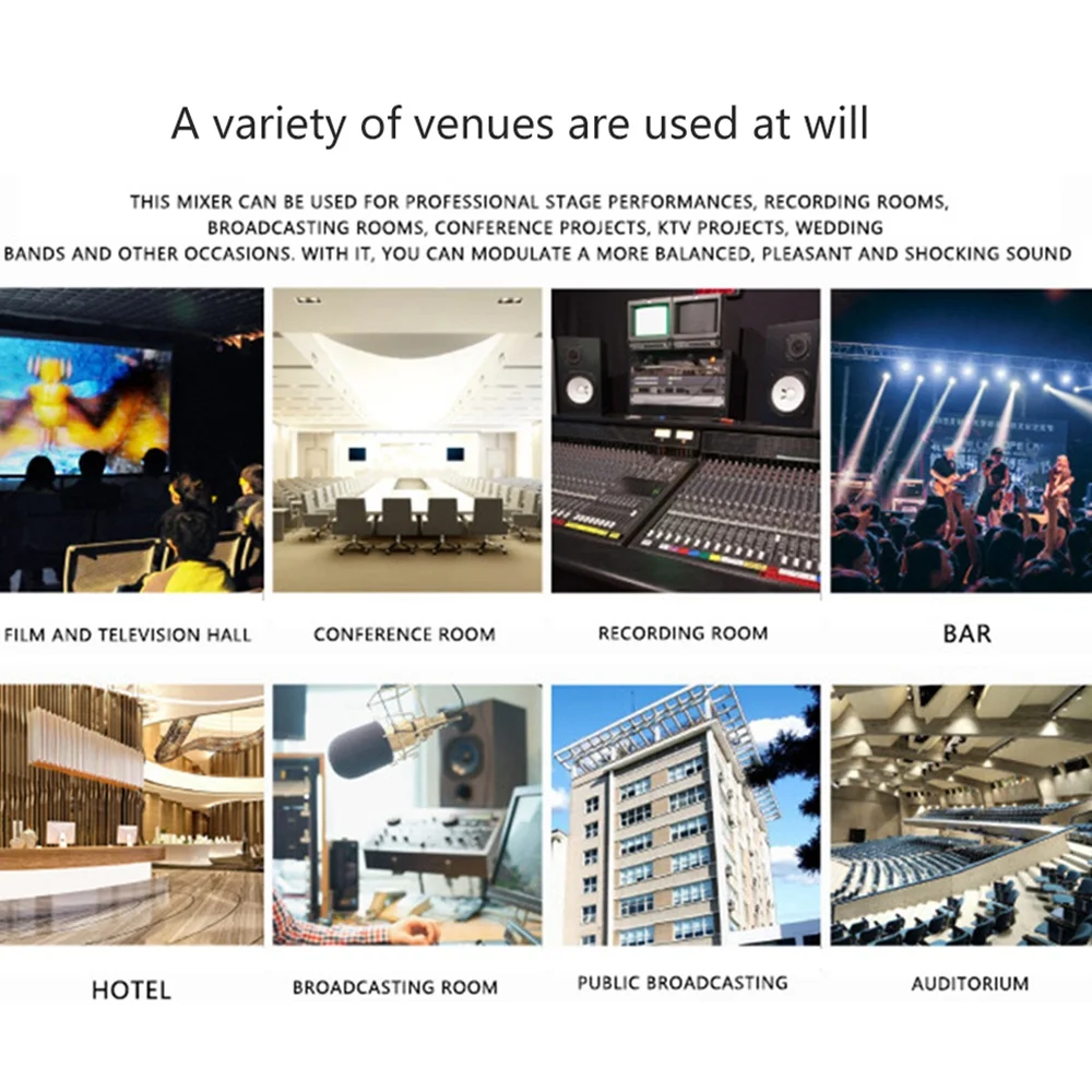 Consola mezcladora de DJ de 10 canales, efector, grabación en vivo, concentrador de conferencia, amplificador de reverberación de sonido estéreo, EE. UU.